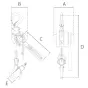 PALAN À LEVIER MINI EN ALUMINIUM - CMU : 250KG À 1.5T - LEVÉE 1,5M