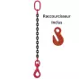 ELINGUE CHAINE - 1BRIN - CROCHET V/AUTO/EMERILLON + RACCOURCISSEUR - LONGUEUR : 1M À 6M - CMU DE 1T120 À 5T3  