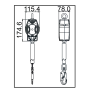 Antichute à rappel automatique - sangle - 3.5m