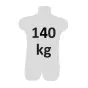 Homologué pour utilisateur de maxi 140 kg en utilisation verticale et horizontale