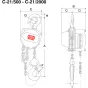 Schéma Palan C21 ELEPHANT REMA 500kg 2T