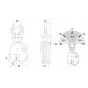 Pince tôle levage vertical - REMA CU - dureté  345 HB. - CMU: 750kg à 15T - Ouverture de 0 à 76mm Visuel 2