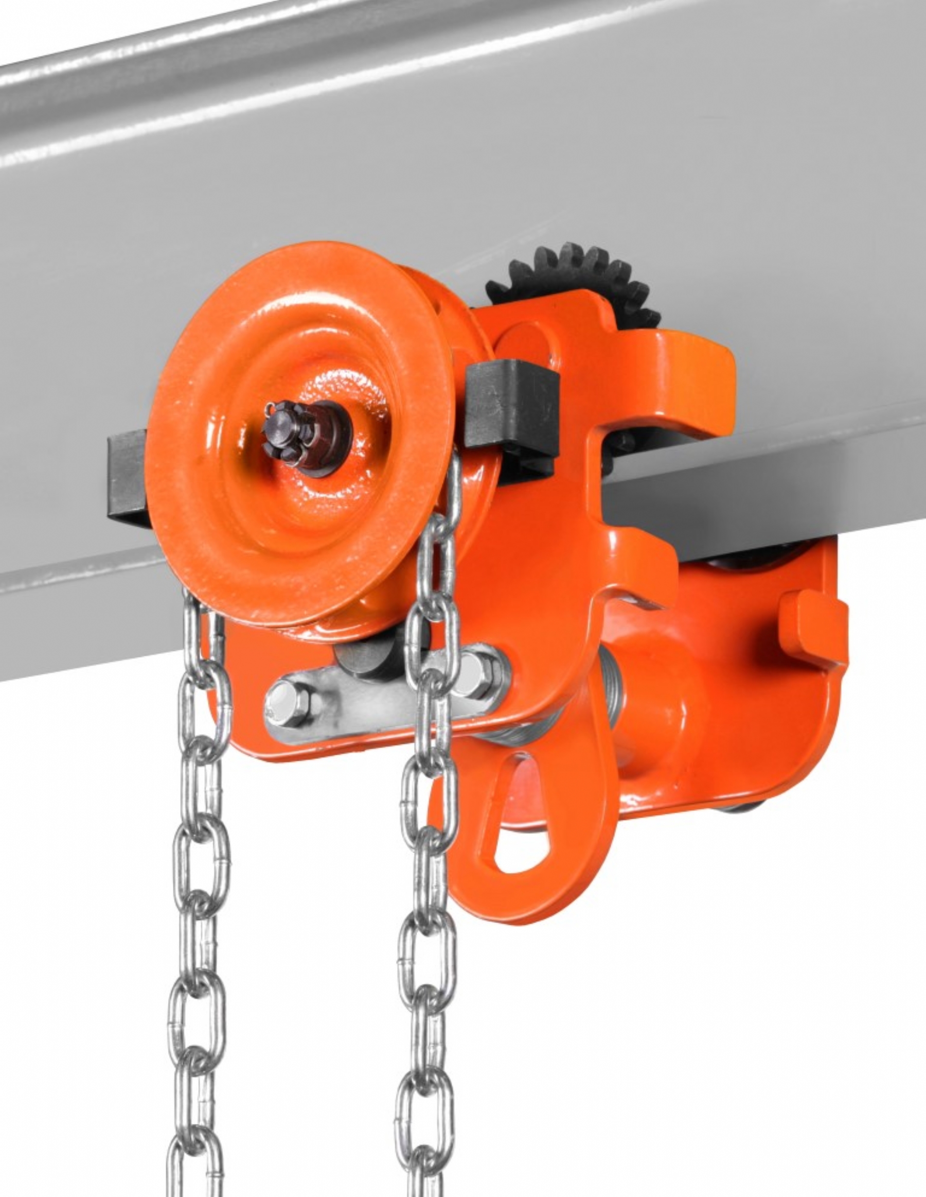 Chariot porte palan - REMA - 212/212BF - Avance par chaîne - CMU de 500kg à 5T - Ouverture de fer 50mm à 300mm