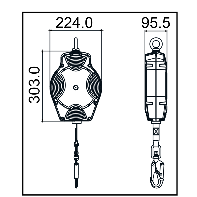 Antichute à rappel automatique - HELIXON-S sangle - 12m