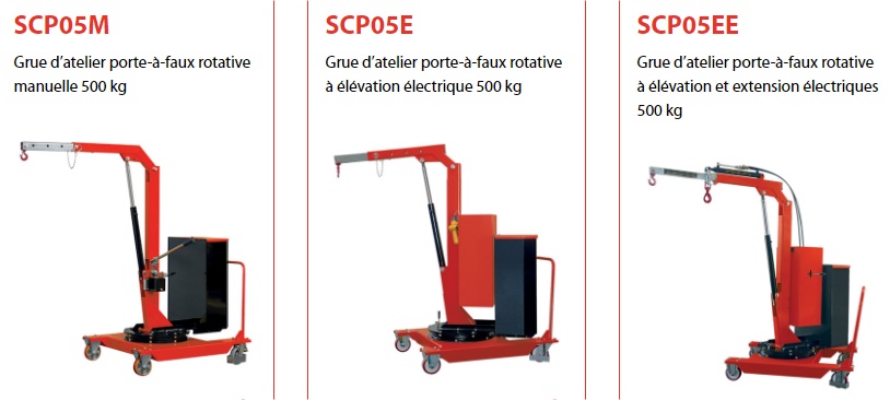 GRUE D'ATELIER MOTORISÉE PORTE À FAUX ROTATIVE - Élévation et extension  électriques